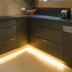 LED Kitchen Lighting For Cabinets Photo In The Kitchen Interior