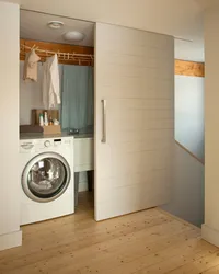 Washing machine in the hallway in the closet design