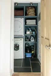 Washing machine in the hallway in the closet design