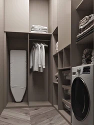 Washing machine in the hallway in the closet design