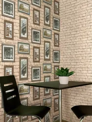 Wallpaper matting in the kitchen interior