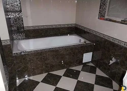 Tiles On The Bathtub Floor Photo