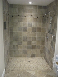 Tiles On The Bathtub Floor Photo