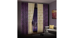 Curtains Of Two Colors In The Bedroom Interior