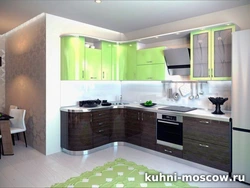 Two-color kitchens photo corner for a small kitchen