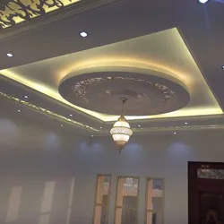 Потолок из гипсокартона для гостиной фигурный мусульманский фото дизайн