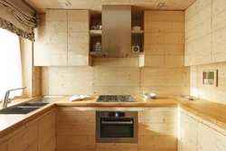 Kitchen made of wood with your own photos