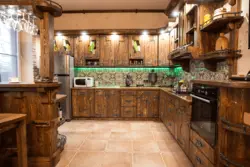 Кухня из дерева своими фото