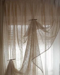 Mesh Curtains In The Kitchen Interior