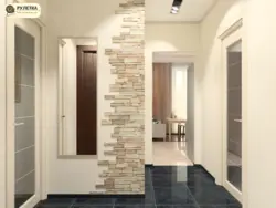 Tiles in the hallway next to the door interior photo