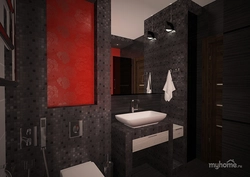 Red and black bath photo