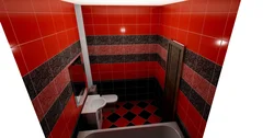 Red And Black Bath Photo