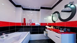 Красно черная ванна фото