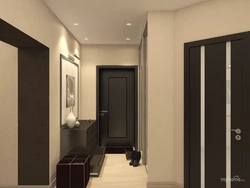 Photo of hallways in the corridor design with dark doors