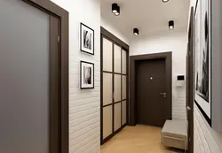 Photo of hallways in the corridor design with dark doors