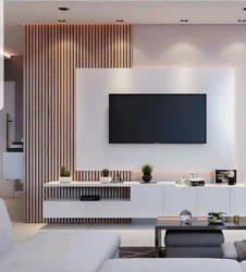 Гостиная с телевизором на стене дизайн фото в интерьере