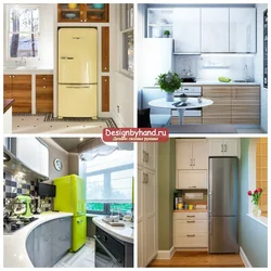 How to install a refrigerator in a small kitchen with your own photos