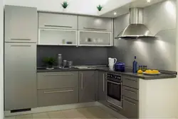 Кухонные гарнитуры серые для маленькой кухни фото