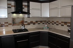 Apron for black beige kitchen photo