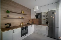 Kitchen without upper cabinets gray design