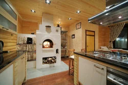 Living room kitchen design with stove