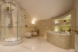 Photo of a bathroom with a jacuzzi and toilet