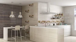 Glossy tiles in the kitchen interior