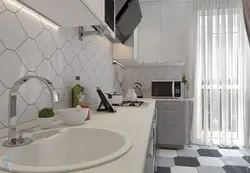 Глянцевая плитка в интерьере кухни