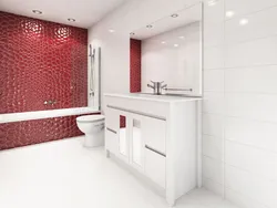 Bath in red and white photo