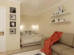 Living room bedroom design with niche