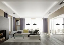 Потолок в гостиной дизайн одноуровневый