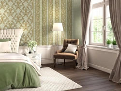Bedroom design with non-woven wallpaper