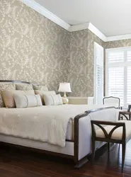 Bedroom design with non-woven wallpaper