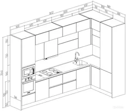 Kitchen drawings with dimensions and photos