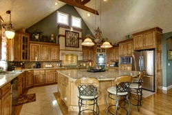 Interior Design Of Wooden Kitchen Photo