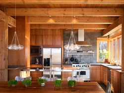 Interior Design Of Wooden Kitchen Photo