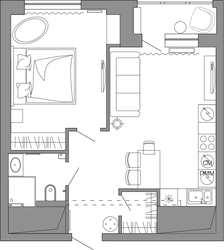 Дизайн планировка квартиры гостиной