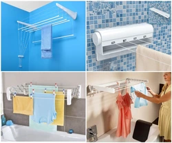 Wall-Mounted Dryer In The Bathroom Interior