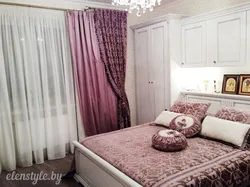 Velvet in the bedroom interior photo