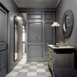 Kitchen interior gray doors