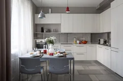 Kitchen interior gray doors