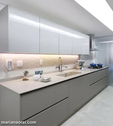 Кухни белая с серым фото современная