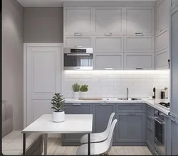 Kitchen white with gray photo modern