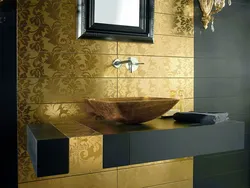 Бронзовый дизайн ванной фото