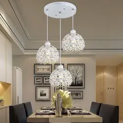 Ceiling chandeliers for the kitchen in the interior photo