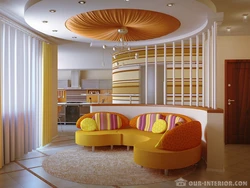 Semicircle living room design
