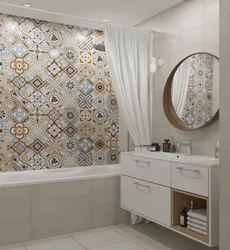 Дизайн ванной комнаты с узорами