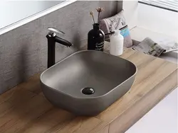 Overhead Sinks In The Bathroom Interior Photo