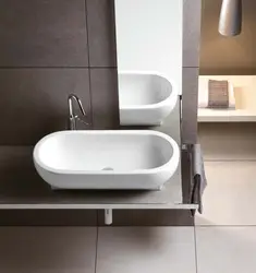 Накладные раковины в интерьере ванной фото