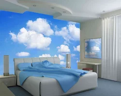 Photo printing in the bedroom interior